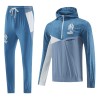 Tréninkový Mikina Olympique de Marseille Hoodie Čtvrt Zip 2023-24 Modrá pro Muži